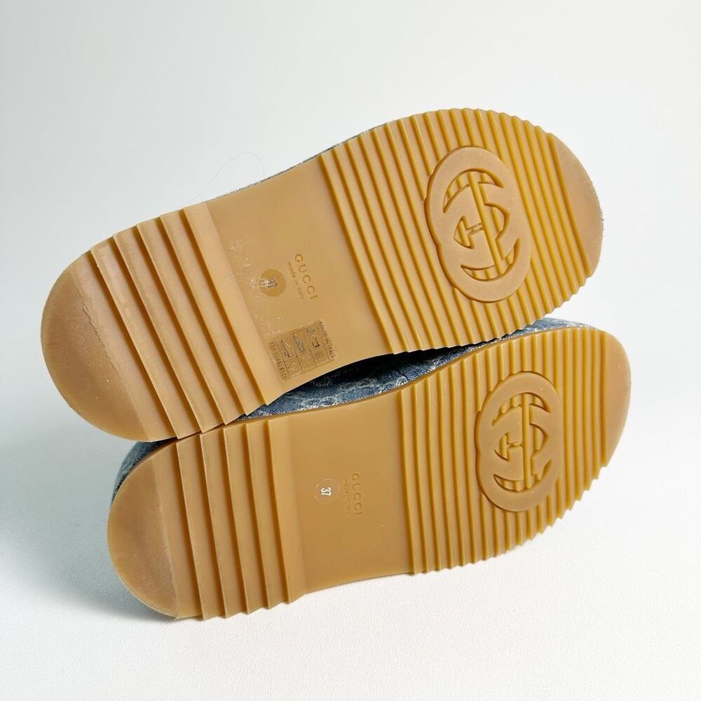 Gucci Blue Denim Platform Sandal Slides - Picture 10 of 13